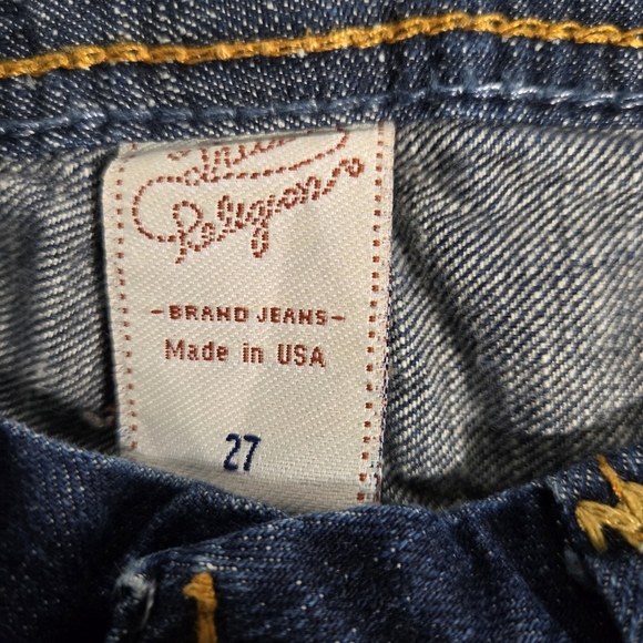 True Religion Vintage Women's Dark Blue Jeans with Suspenders Buttons Size 27 - Picture 9 of 16